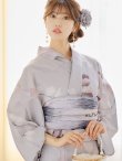 画像19: 【即日発送】アイシーリリーフラワー浴衣 OBI-g-500-kj-8-GY / HIMO-900-yn-4-GYxGY / HEKO-800-sb-5-WH / YA-953-kn-BL / GETA-01-kj-3-IV/ [YMT] (19)