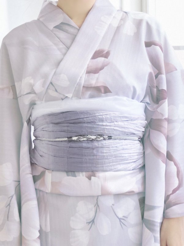 画像20: 【浴衣セール！】【即日発送！】アイシーリリーフラワー浴衣【浴衣３点セット 浴衣/帯/下駄】[YMT] (20)