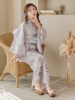 画像1: 【即日発送！】アイシーリリーフラワー浴衣 OBI-g-500-kj-8-GY / HIMO-900-yn-4-GYxGY / HEKO-800-sb-5-WH / YA-953-kn-BL / GETA-01-kj-3-IV/ [YMT] (1)