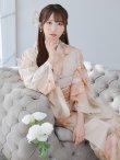 画像14: 【即日発送】ピンクベージュ牡丹浴衣 OBI-g-500-kj-4-OR / HIMO-900-yn-5-IV / HEKO-800-sb-5-WH / YA-594-kj-CL / YA-1081-kj-BR / GETA-01-kj-7-P / [YMT] (14)
