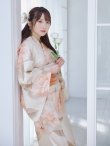 画像8: 【即日発送】ピンクベージュ牡丹浴衣 OBI-g-500-kj-4-OR / HIMO-900-yn-5-IV / HEKO-800-sb-5-WH / YA-594-kj-CL / YA-1081-kj-BR / GETA-01-kj-7-P / [YMT] (8)
