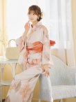 画像13: 【即日発送】ピンクベージュ牡丹浴衣 OBI-g-500-kj-4-OR / HIMO-900-yn-5-IV / HEKO-800-sb-5-WH / YA-594-kj-CL / YA-1081-kj-BR / GETA-01-kj-7-P / [YMT] (13)