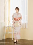 画像8: 【即日発送】ピンクベージュ牡丹浴衣 OBI-g-500-kj-4-OR / HIMO-900-yn-5-IV / HEKO-800-sb-5-WH / YA-594-kj-CL / YA-1081-kj-BR / GETA-01-kj-7-P / [YMT] (8)