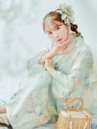 画像16: 【即日発送】アイシーミントフラワー浴衣 OBI-siwa-200-kj-13-OW / HIMO-900-yn-5-IV / HEKO-800-sb-5-WH / YA-1082-kj-MI / GETA-01-kj-4-MI /  [YMT] (16)