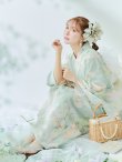 画像17: 【即日発送】アイシーミントフラワー浴衣 OBI-siwa-200-kj-13-OW / HIMO-900-yn-5-IV / HEKO-800-sb-5-WH / YA-1082-kj-MI / GETA-01-kj-4-MI /  [YMT] (17)