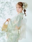 画像20: 【即日発送】アイシーミントフラワー浴衣 OBI-siwa-200-kj-13-OW / HIMO-900-yn-5-IV / HEKO-800-sb-5-WH / YA-1082-kj-MI / GETA-01-kj-4-MI /  [YMT] (20)