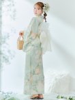 画像4: 【即日発送】アイシーミントフラワー浴衣 OBI-siwa-200-kj-13-OW / HIMO-900-yn-5-IV / HEKO-800-sb-5-WH / YA-1082-kj-MI / GETA-01-kj-4-MI /  [YMT] (4)
