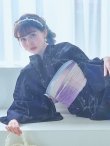 画像15: 【即日発送！】ネイビー夜空浴衣【浴衣３点セット 浴衣/帯/下駄】[YMT] (15)