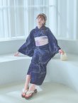 画像8: 【即日発送！】ネイビー夜空浴衣【浴衣３点セット 浴衣/帯/下駄】[YMT] (8)