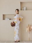 画像12: 【即日発送】アンニュイイエローフラワー浴衣 OBI-g-500-kj-5-MUS / HIMO-902-kj-2-MUS / HEKO-800-sb-5-WH / YA-577-kj-W / GETA-01-kj-3-IV /  [YMT] (12)