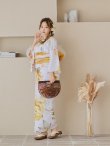 画像15: 【即日発送】アンニュイイエローフラワー浴衣 OBI-g-500-kj-5-MUS / HIMO-902-kj-2-MUS / HEKO-800-sb-5-WH / YA-577-kj-W / GETA-01-kj-3-IV /  [YMT] (15)