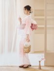 画像15: 【即日発送】ニュアンスピンクフラワー浴衣【浴衣３点セット 浴衣/帯/下駄】[YMT] (15)