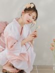 画像4: 【即日発送】ニュアンスピンクフラワー浴衣【浴衣３点セット 浴衣/帯/下駄】OBI-siwa-200-kj-8-P / HIMO-903-kj-W / HEKO-800-sb-4-P / YA-74-kn-LP / YA-1081-kj-IV / GETA-01-kj-7-P / [YMT] (4)