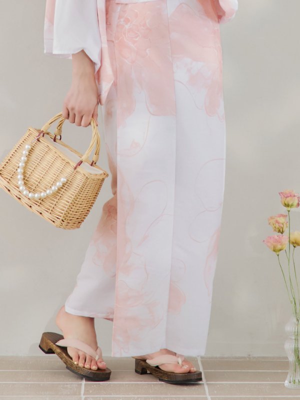 画像23: 【即日発送】ニュアンスピンクフラワー浴衣【浴衣３点セット 浴衣/帯/下駄】[YMT] (23)