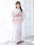 画像2: 【即日発送】ニュアンスピンクフラワー浴衣【浴衣３点セット 浴衣/帯/下駄】[YMT] (2)