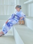 画像15: 【即日発送】水彩フラワーブルー浴衣 OBI-g-500-kj-10-BL / HIMO-900-yn-5-IV / HEKO-800-sb-5-WH / YA-948-kj-NV / GETA-01-kj-2-BL/ [YMT] (15)