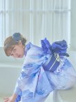 画像21: 【即日発送】水彩フラワーブルー浴衣 siwa-g210kj / Yhimo-IV / Yheko-WH / A948kj-NV / YG04BLkj/ [OF03] (21)