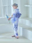 画像5: 【即日発送】水彩フラワーブルー浴衣 siwa-g210kj / Yhimo-IV / Yheko-WH / A948kj-NV / YG04BLkj/ [OF03] (5)