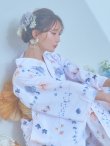 画像15: 【即日発送】ニュアンスフローラル浴衣【浴衣３点セット 浴衣/帯/下駄】OBI-g-500-kj-5-MUS / HIMO-900-yn-5-IV / HEKO-800-sb-3-BR / YA-953-kn-BL / YA-1081-kj-IV / GETA-01-kj-3-IV / [YMT] (15)