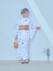 画像6: 【即日発送】ニュアンスフローラル浴衣【浴衣３点セット 浴衣/帯/下駄】OBI-g-500-kj-5-MUS / HIMO-900-yn-5-IV / HEKO-800-sb-3-BR / YA-953-kn-BL / YA-1081-kj-IV / GETA-01-kj-3-IV / [YMT] (6)
