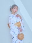 画像8: 【即日発送】ニュアンスフローラル浴衣【浴衣３点セット 浴衣/帯/下駄】OBI-g-500-kj-5-MUS / HIMO-900-yn-5-IV / HEKO-800-sb-3-BR / YA-953-kn-BL / YA-1081-kj-IV / GETA-01-kj-3-IV / [YMT] (8)