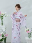 画像9: 【即日発送】【Riuコラボ】ボタニカルフラワーと蝶々の浴衣 OBI-lame-400-kj-4-DuP / HIMO-900-yn-5-IV / HEKO-800-sb-5-WH / YA-73-kn-MVPL / YA-953-kn-W / GETA-01-kj-7-P [yo/YMT] (9)