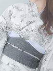 画像19: 【即日発送】【Riuコラボ】白地×パリの街浴衣 OBI-lame-400-kj-2-B / HIMO-900-yn-4-GYxGY / HEKO-800-sb-5-WH / YA-73-kn-GY / YA-1086-wk-B / GETA-01-kj-3-IV/ [yo/YMT] (19)