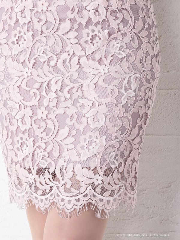 画像8: 【ANDY/アンディ】フラワーレース/ フリル/ バックリボン/ タイト/ ミニドレス/ キャバドレス[OF05] (8)