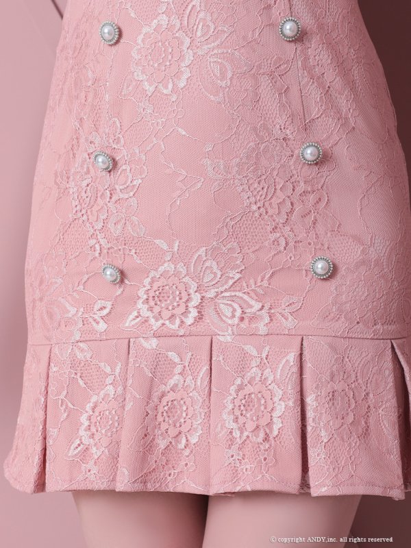 画像30: 【an/アン】総レース/ 半袖/ 袖あり/ ボタン/ ボックスプリーツ/ タイト/ ミニドレス/ キャバドレス[FB03] (30)