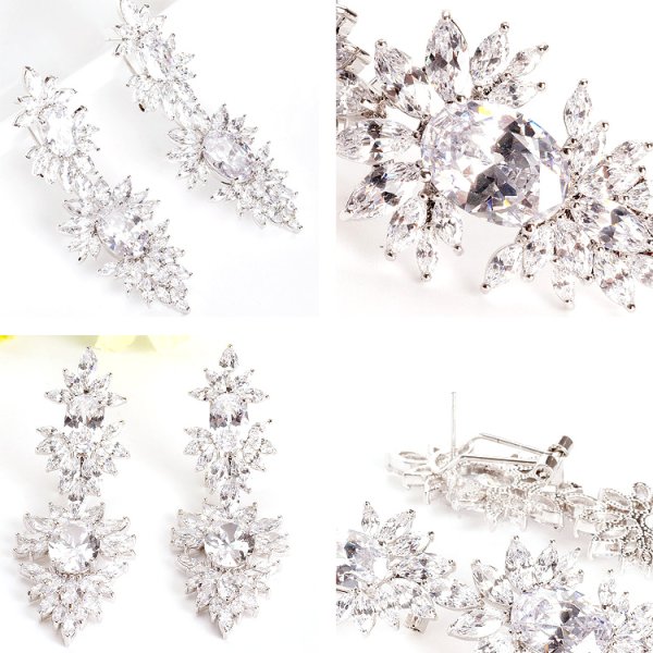 画像8: 訳あり商品☆ビジュー取れ☆【アクセサリー：ピアス】【ANGEL R】フラワーモチーフ/ストーン/シルバー/ピアス シルバー[OF02-U] (8)