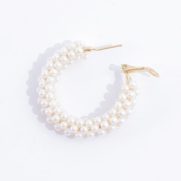 画像3: 【アクセサリー：ピアス】パールフープピアス【1サイズ/1カラー】[OF02-U] (3)