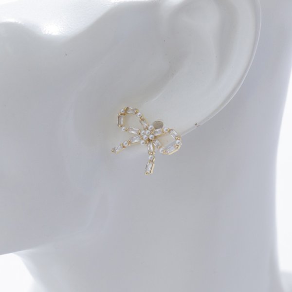 画像5: 【アクセサリー：ピアス】ビーズ/リボン/ゴールド/ピアス【Fサイズ/1カラー】[OF08]PI091 (5)