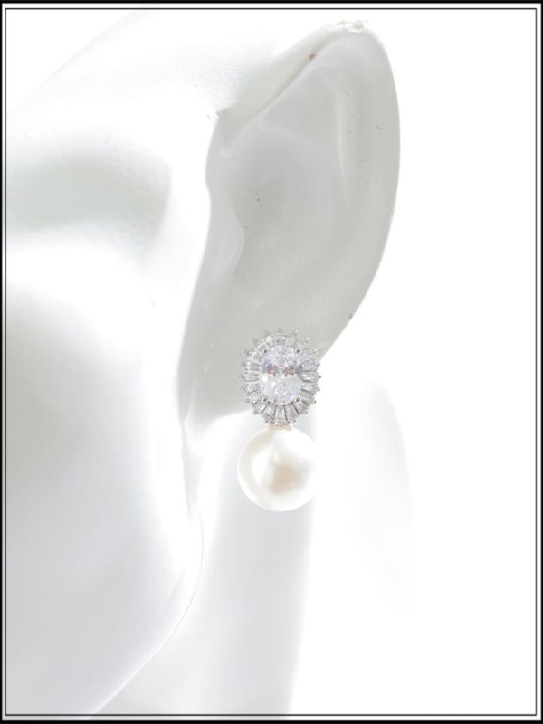 画像2: 【ピアス】ビジューパールピアス【Fサイズ/1カラー】[OF02] 【YN】 (2)