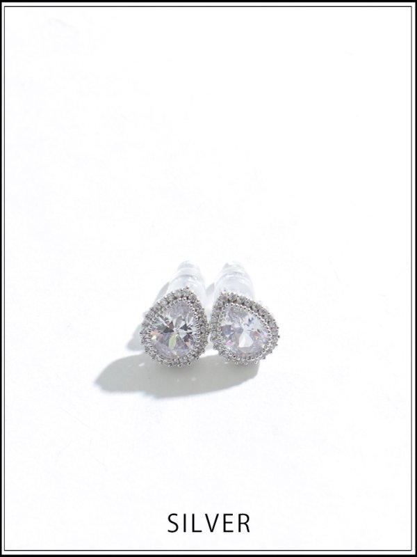 画像2: 【ピアス】ティアドロップストーンピアス【Fサイズ/1カラー】[OF02] (2)