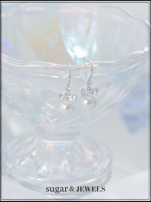 画像1: 【ピアス】パールビジューピアス【1カラー】[OF02] (1)