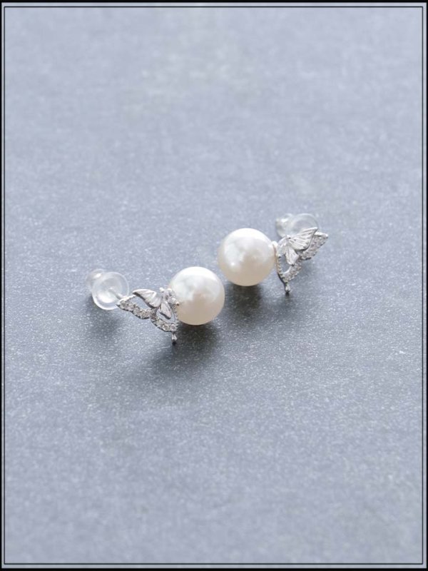 画像4: 【ピアス】バタフライモチーフパールピアス【Fサイズ/1カラー】[OF03] (4)