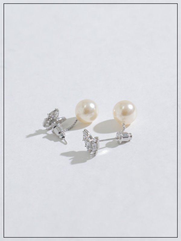 画像4: 【ピアス】バタフライパールビジューピアス【Fサイズ/1カラー】[OF02] (4)