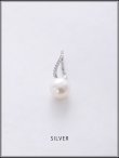 画像2: 【ピアス】ビジューラインパールフープピアス【Fサイズ/1カラー】[OF02] (2)