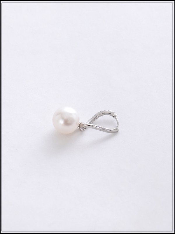 画像3: 【ピアス】ビジューラインパールフープピアス【Fサイズ/1カラー】[OF02] (3)