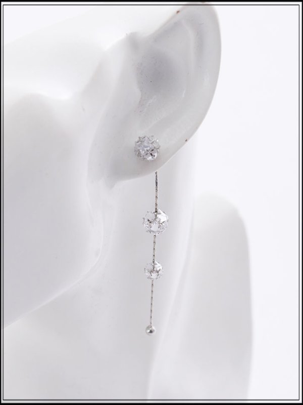 画像3: 【アクセサリー/ピアス】3連ビジューピアス【Fサイズ/1カラー】[OF02] 【YN】 (3)
