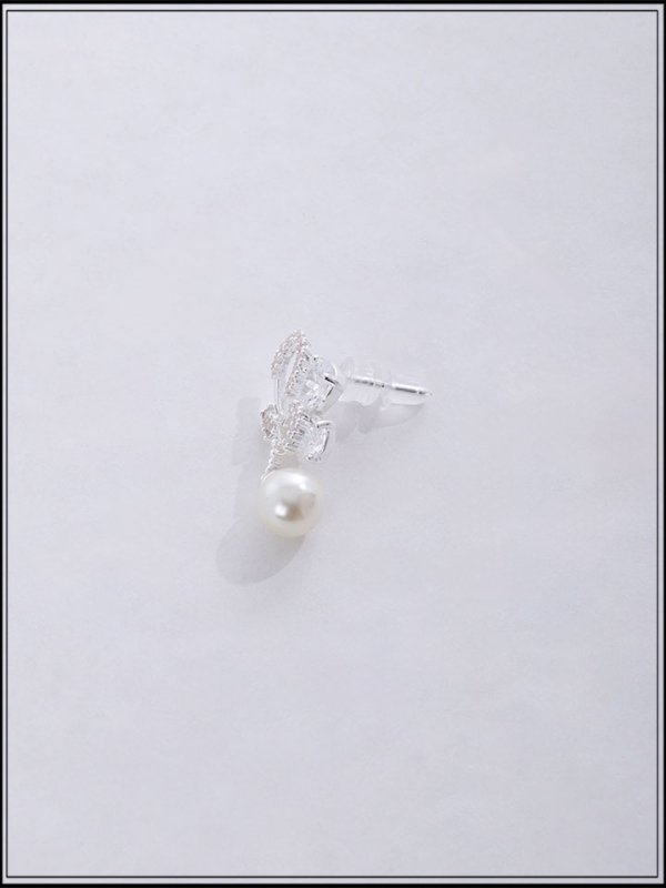 画像3: 【ピアス】シルバーバタフライパールピアス【Fサイズ/1カラー】[OF02] (3)