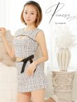 画像10: XSサイズあり☆背の低い方必見！【PURESS/ピュアレス】ツイード/ バストカット/ パールビジュー/ セパレート/ フレア/ マイクロミニドレス/ キャバドレス[OF5] (10)