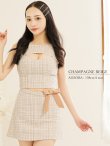 画像16: XSサイズあり☆背の低い方必見！【PURESS/ピュアレス】ツイード/ バストカット/ パールビジュー/ セパレート/ フレア/ マイクロミニドレス/ キャバドレス[OF5] (16)