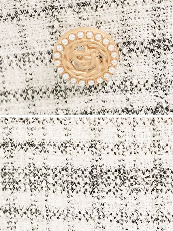 画像30: XSサイズあり【PURESS/ピュアレス】ラップデザイン/ ボタン/ ツイード/ ノースリーブ/ チェック/ タイト/ ミニドレス/ キャバドレス[OF5] (30)