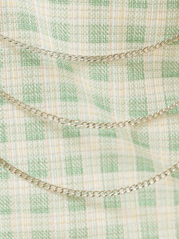 画像23: XSサイズあり【PURESS/ピュアレス】 ギンガムチェック/ パフスリーブ/ 半袖/ 袖あり/ セパレート/ 台形スカート/ マイクロミニ/ ミニドレス/ キャバドレス[OF5] (23)