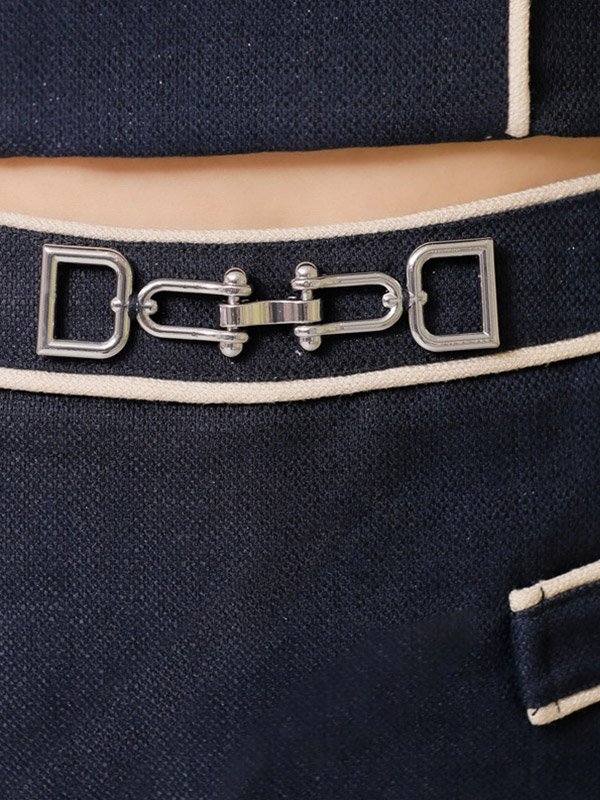 画像10: XSサイズあり【PURESS/ピュアレス】チェーンショルダー/ ボタン/ チャーム/ オフショルダー/ セパレート/ フレア/ マイクロミニ/ ミニドレス/ キャバドレス[OF5] (10)