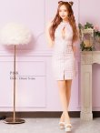 画像26: XSサイズあり【PURESS/ピュアレス】 フロントパールボタン/ シースルーメッシュショルダー/ 袖あり/ 五分袖/ チェック/ タイト/ ミニドレス/ キャバドレス[OF5] (26)