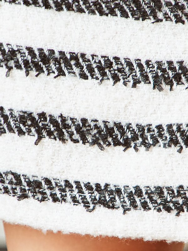 画像18: XSサイズあり【PURESS/ピュアレス】× sugar ボーダー/ オフショルダー/ ボタン/ ビジュー/ ツイード/ フレア/ ミニドレス/ キャバドレス[OF5] (18)