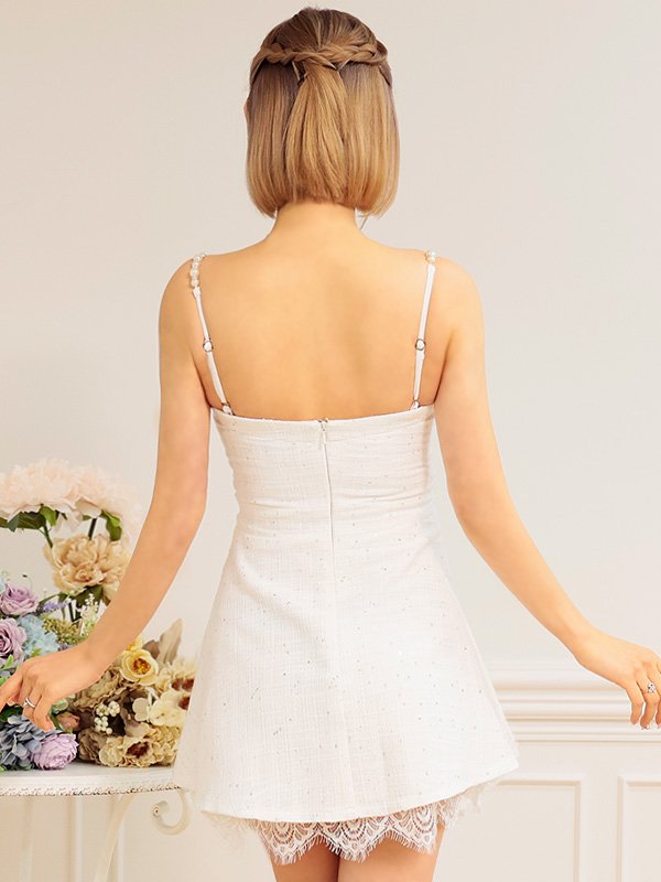 画像21: XSサイズあり【PURESS/ピュアレス】ビックリボンデザイン/ ショルダーパール/ マイクロフレアミニ/ ミニドレス/ キャバドレス[OF5] (21)