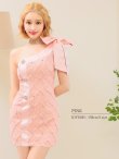 画像5: XSサイズあり【PURESS/ピュアレス】ビックリボン/ ワンショルダー/ フラワービジューボタン/ タイト/ マイクロミニ/ ミニドレス/ キャバドレス[OF5] (5)